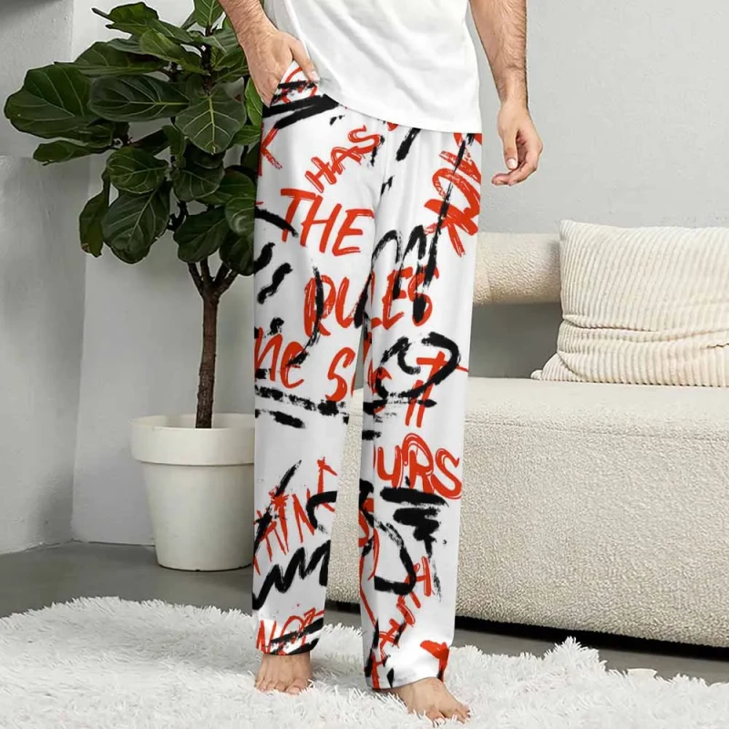 Custom Printing Mens Blank Pajama Pants With Pockets High Quality Men's Home Pajama Pant