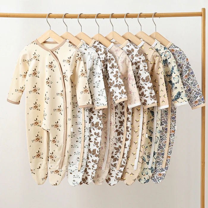 Custom-Rainbow-Print-Bamboo-Viscose-Satin-Baby-Muslin-Cotton-Striped-Baby-Zip-Pajamas-Butt-Flap-Newborn-Baby-Romper