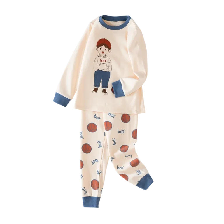 Custom-Toddler-Children-Boy-Cartoon-Winter-Cotton-Spandex-Casual-Clothing-Pijamas-Pajamas-Sleepwear-Set
