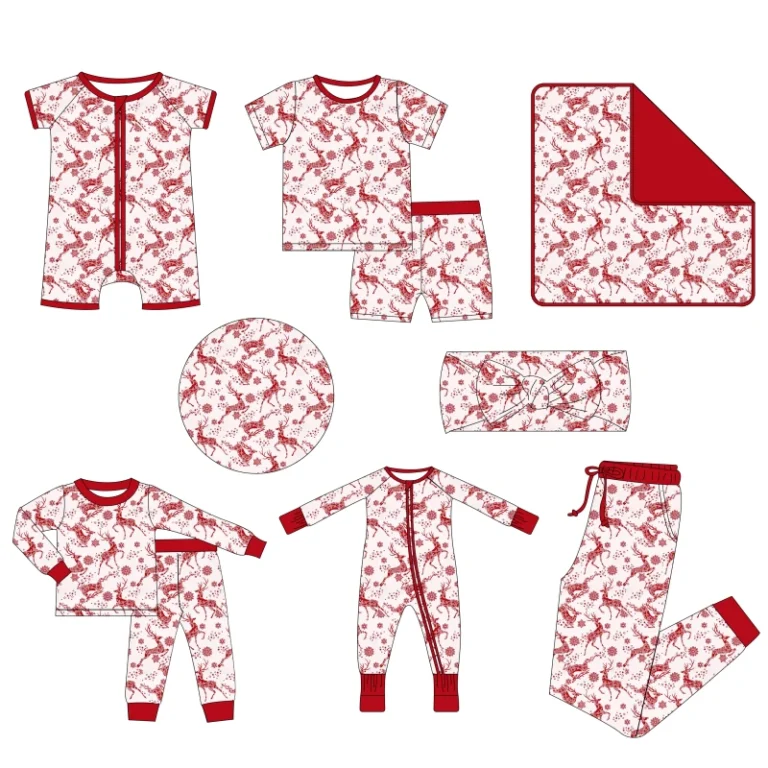 Customizable-Bamboo-Viscose-Kids-Christmas-Pajama-Set-Family-Matching-Pajamas-Outfits-for-Kids