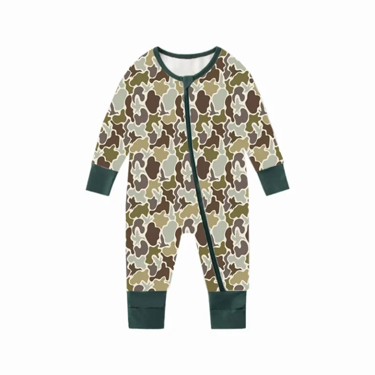 Customize-Toddler-Kids-Clothes-Set-Organic-Bamboo-Sleeper-Childrens-Wear-Western-Camo-Baby-Romper-Pajamas-Set
