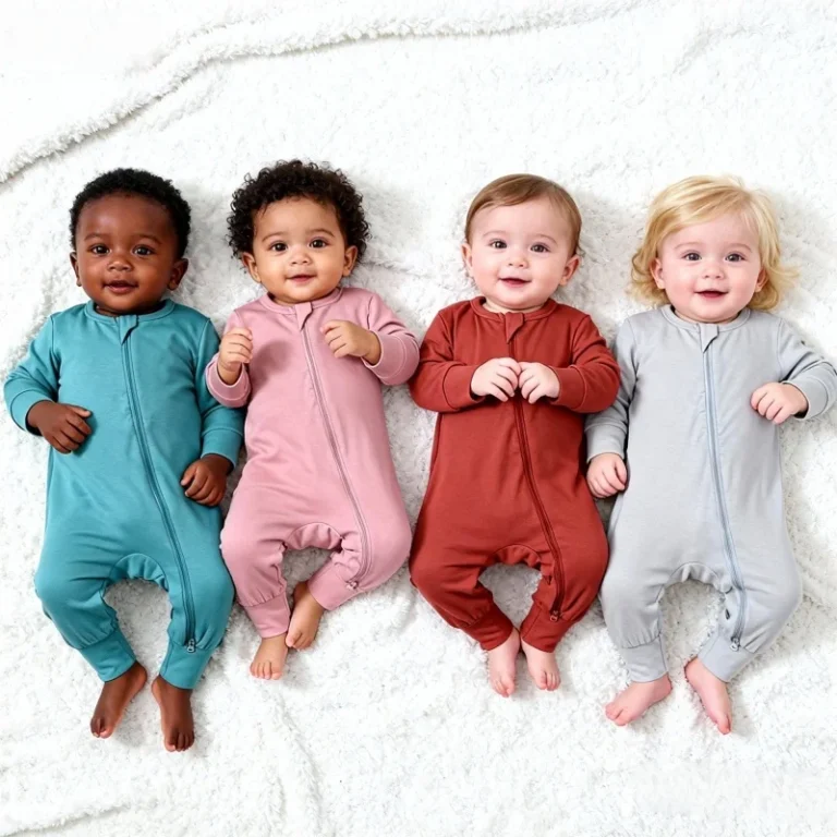 Customized-Bamboo-Fiber-Knitted-Bodysuit-for-Newborns-Toddlers-Summer-Air-Conditioning-Clothes-Zipper-Closure-Toddler-Pajamas