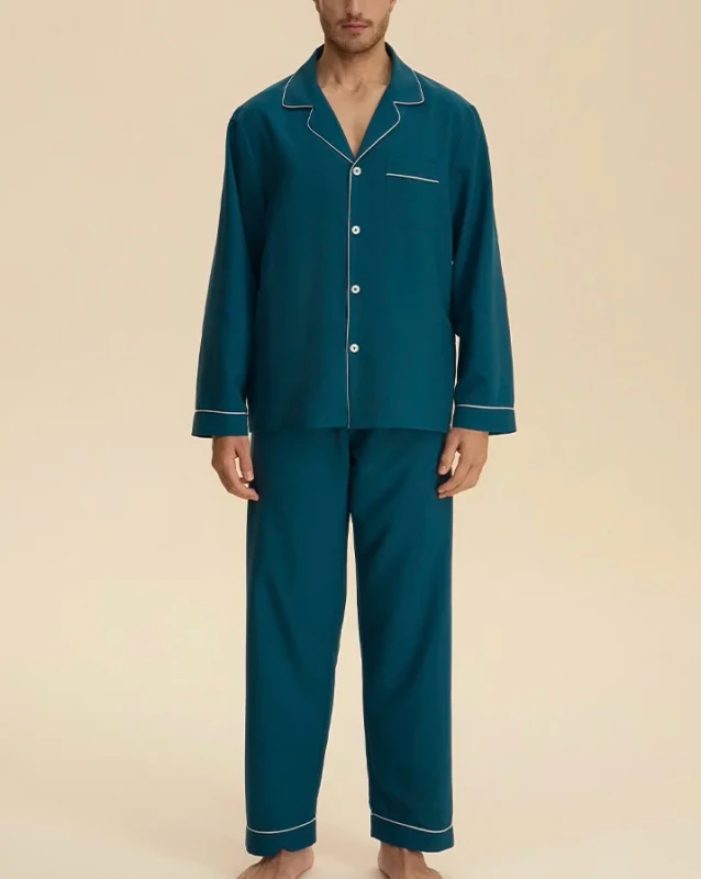 Customized Pajamas Set with High Quality Made From 95% Bamboo 5% Spandex Soft Sleepwear for Men