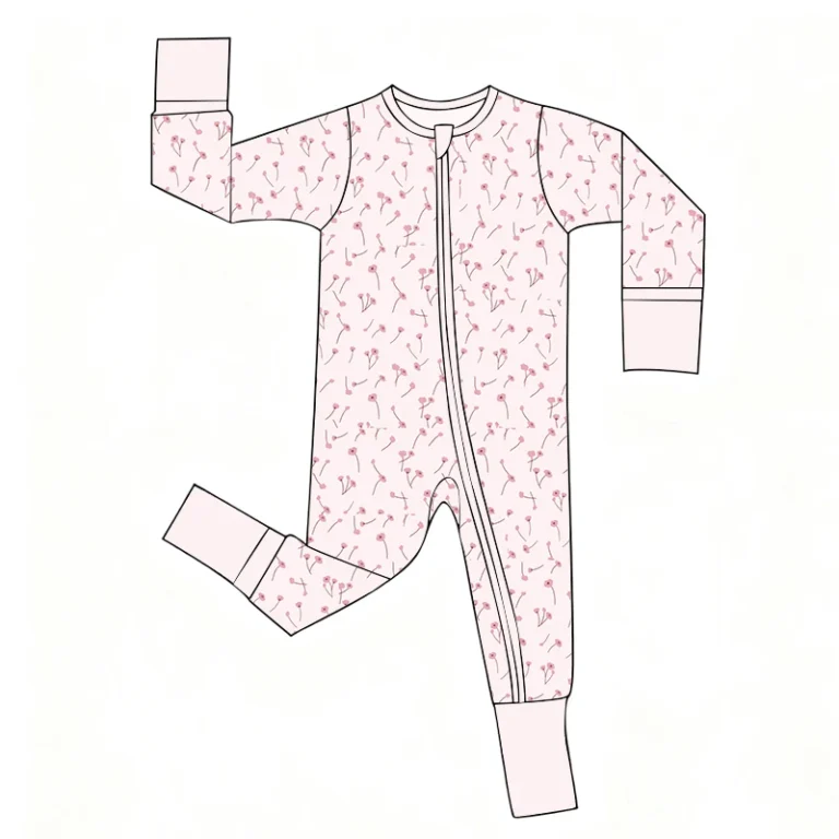 Customized-Printed-Babys-Pajamas-Knitted-Bamboo-Two-Way-Zipper-Autumn-One-Piece-Long-Sleeve-Sleepwear