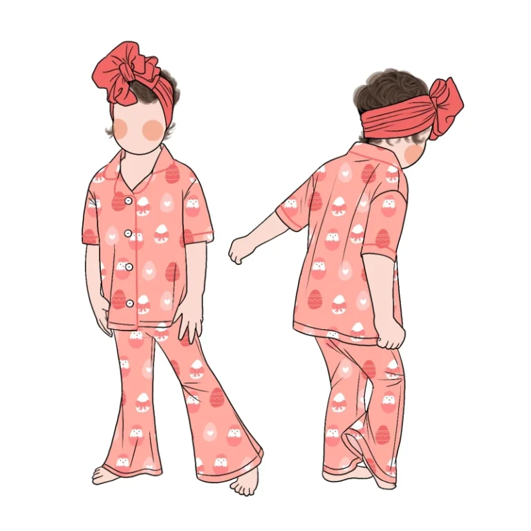 Customized-Soft-2Piece-Pajama-Set-2pcs-Bamboo-Custom-Girls-Kids-Child-Clothing-Designs-Long-Pants-Short-Sleeve-Pajamas