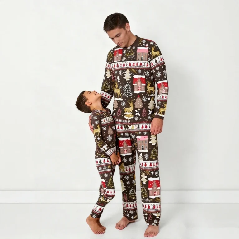 Customized-Womens-Mens-Boys-Kids-Family-Christmas-Pajamas-Lounge-Wear-Crew-Neck-Bamboo-Family-Matching-Outfits