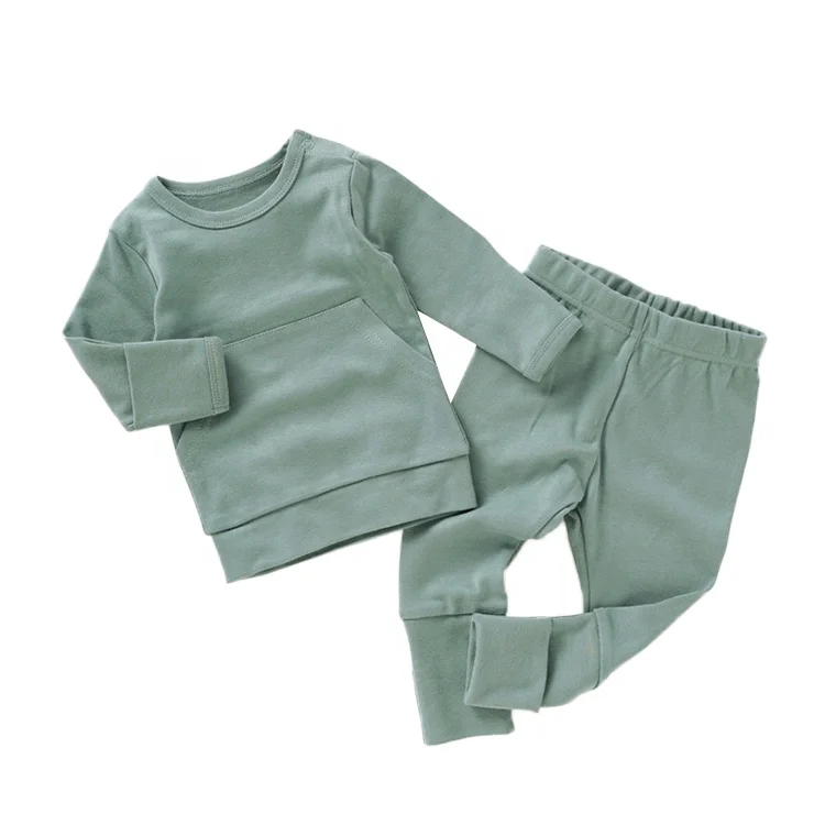Cute-Ins-Style-Organic-Cotton-French-Terry-Baby-Pajamas-Set
