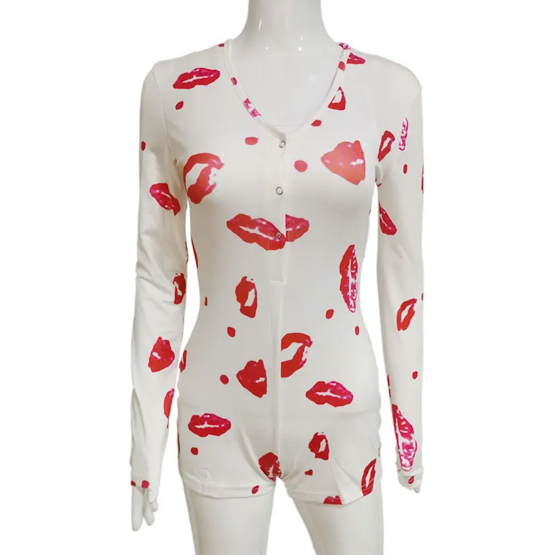 Cute Plus Size Women's Onesie Custom Soft Breathable Elastic Waist Summer Shorts Pajamas Nightwear