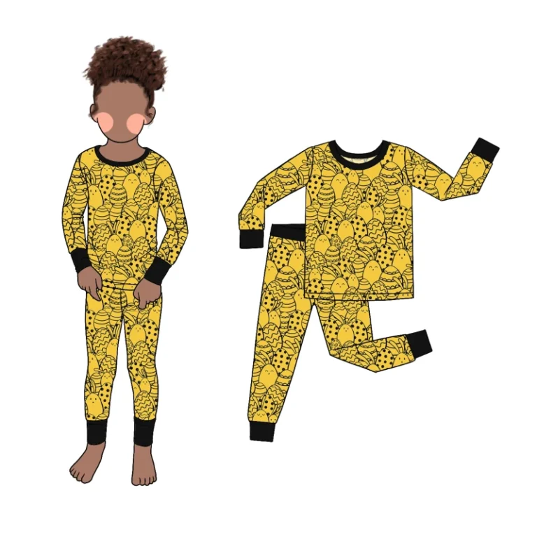 Cute-Printed-Bamboo-Children-Pajama-Set-Soft-Stretch-Sleepwear-for-Toddlers