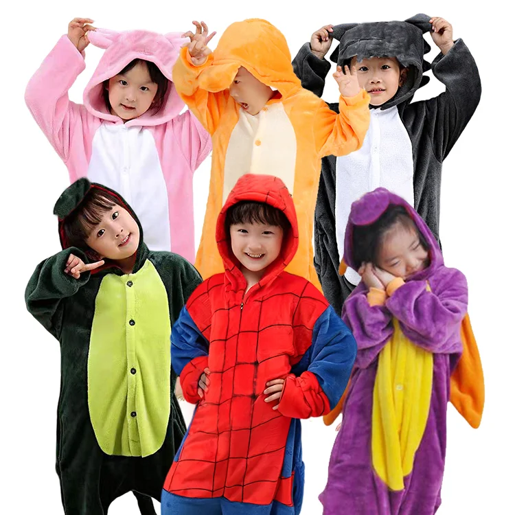 Cute Soft Animal Giraffe Pikachu Dinosaur Onesie Pajamas for Kids Summer Lounge Wear Nightwear Pyjamas