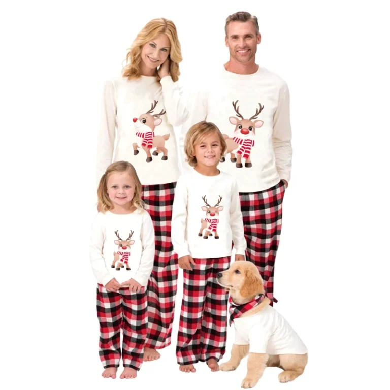 DDP-Customizable-Christmas-Family-Pajamas-Fashionable-Matching-Outfits-for-Mother-Daughter-Baby-Girls-Parent-Child-Pajamas-Set