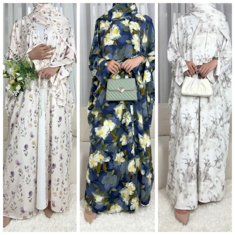 Design-Abaya-for-Muslim-Women-Womens-Fashion-Art-Print-Batwing-Long-Robe-Cardigan-Set-Vacation-Style-Loose-Outer