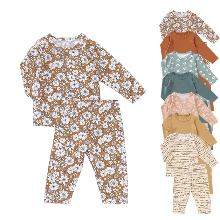 Digital-Print-Cozy-Lounge-Wear-Summer-Toddler-Baby-Bamboo-Pajamas-Set-2pcs-Set