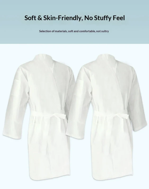 Disposable Bathrobe Women's Hotel Travel Supplies Sauna Sweat Steaming Hot Spring Men's Bath Suit Nonwoven Wash-Free Pajamas