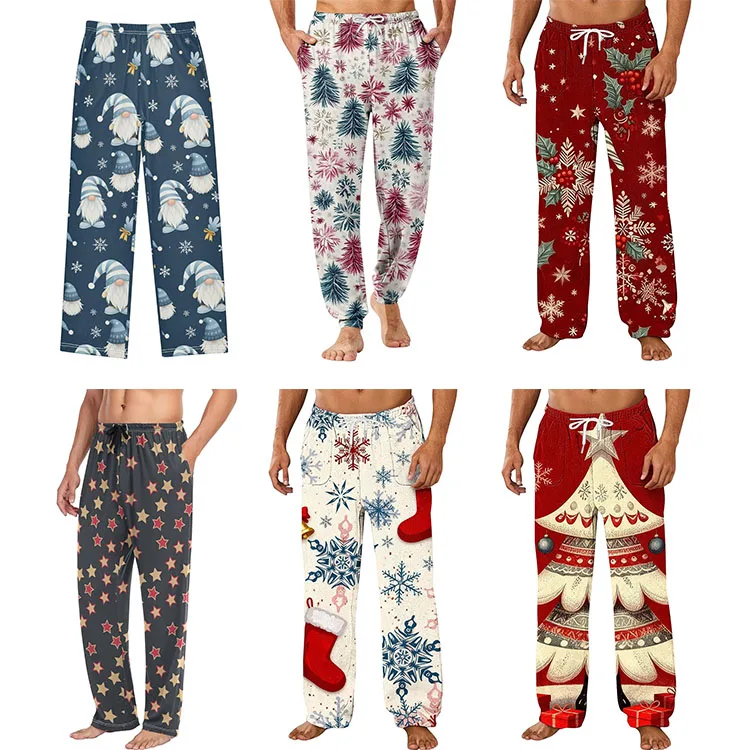 Easy Care Holiday Design for Christmas Supply Christmas Pajama Pants Custom Mixed Sizes Pajamas ODM/OEM Support PJ