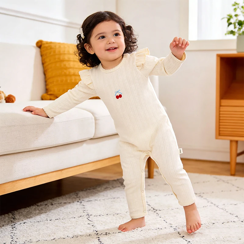 Eco Friendly Custom Character Bamboo Baby Pajamas Infants Two Way Zipper Spring Casual Kids Sleepwear Long Sleeve Baby Romper