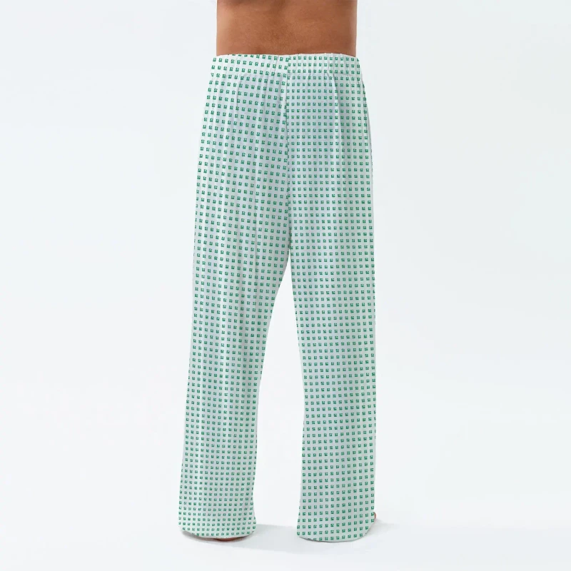 EffiPrint Breathable Casual Home Wear Print on Demand Personalized Sublimation Men's Couple Pajama Pants Brushed Polyester