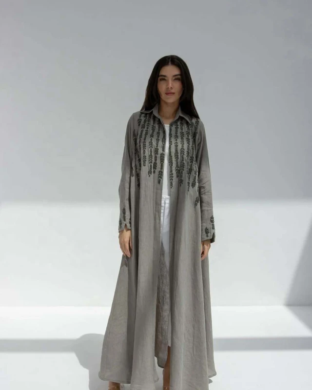 Embroidery-Kimono-Open-Abaya-Dress-Muslim-Modesty-Women-Linen-Cardigan-Long-Robe-Oversized-Womens-Sun-Protection-Coat