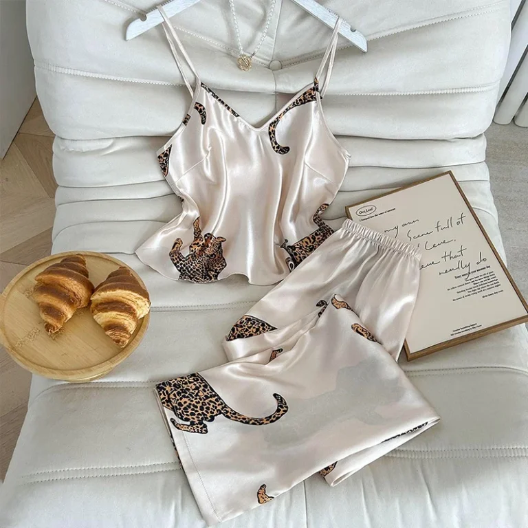 European-and-American-Style-Cross-border-Breathable-Leopard-Print-Vest-and-Long-Pants-Pajama-Set