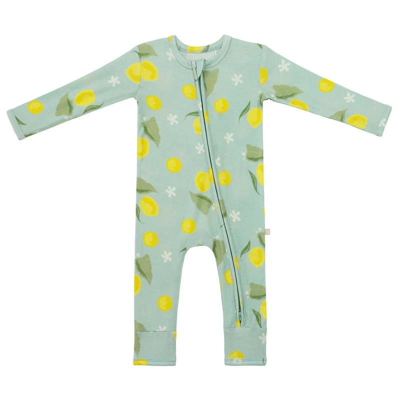 Factory Custom Printed Baby Bamboo Romper Zipper Pajamas Newborn Soft Breathable Jumpsuit Toddler Sleepwear