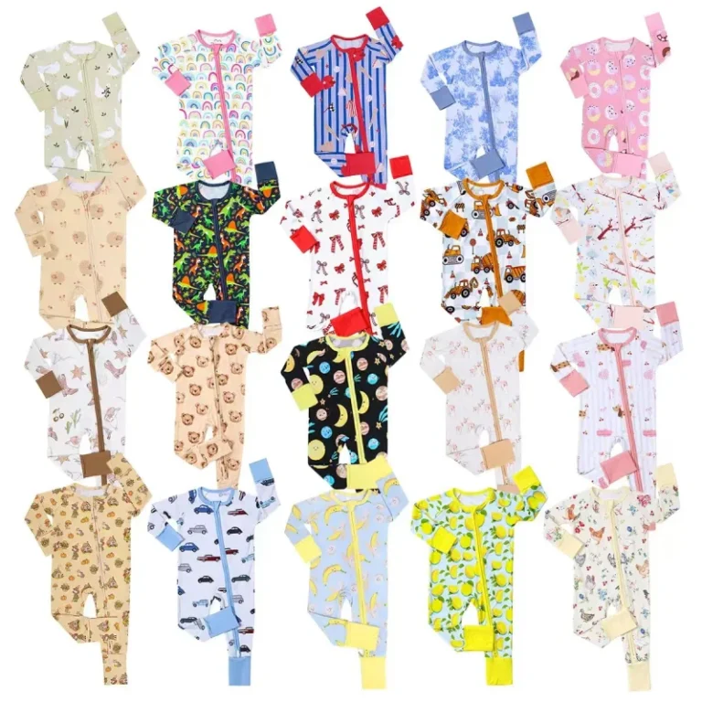 Factory-Custom-Reactive-Print-Bamboo-Clothing-Print-Infant-Pajamas-Newborn-Sleepers-Breathable-Baby-Zipper-Bamboo-Baby-Rompers