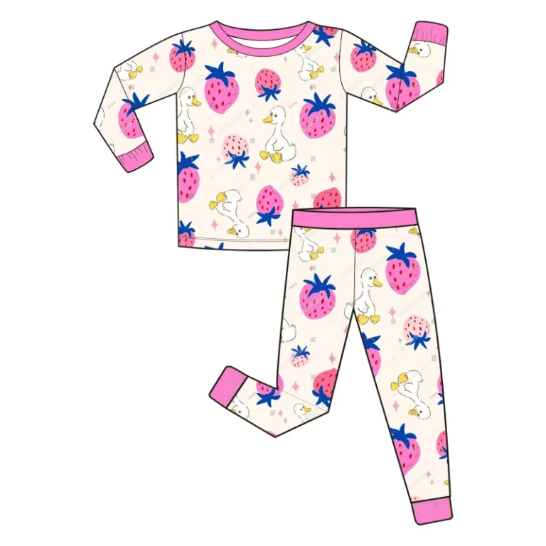 Factory-Directly-Sale-High-Quality-3pcs-Bamboo-Family-Matching-Set-Family-Pajamas-Sleepwear-Parent-Child-Clothing-Set