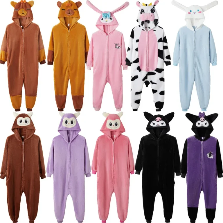 Factory-Female-Cartoon-Combo-Pajamas-Cross-Border-Hooded-Flannel-Kappi-Bala-Rab-Cloth-Breathable-for-Winter-Season