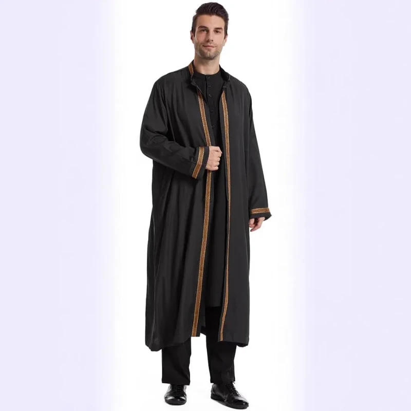 Factory In Stock Vintage Polyester Thobe Thawb Sleeveless Middle Eastern Men's Clothing Arab Muslim Wedding Oversized