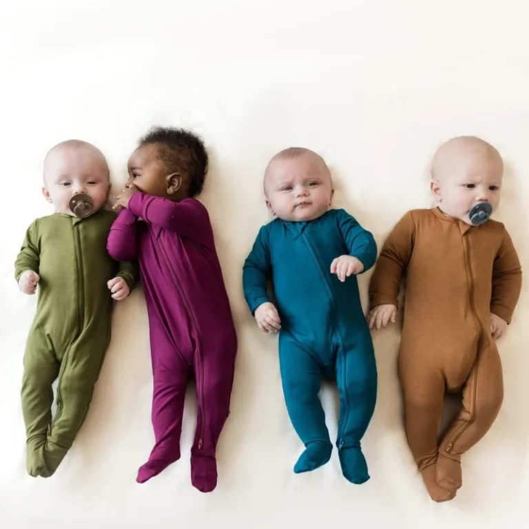 Factory-Newborn-Baby-Clothes-Clothing-Natural-Fabric-Plain-Solid-Long-Sleeves-100-Bamboo-Footie-Zipper-Baby-Pajamas