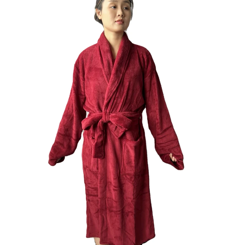 Factory Outlet Price Ladies Bathrobes Soft Long Bathrobes Winter Clothes for Women Woven Robes Winter Wear Women's Pajamas