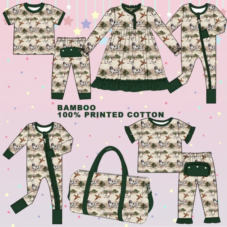 Factory-Price-High-Quality-Bamboo-Clothing-Unisex-Family-Matching-Hunting-Duck-Soft-Breathable-Bamboo-Pajamas-Sets-for-Boys