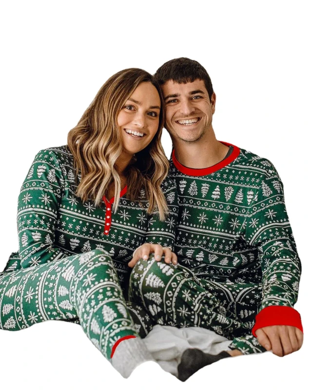Family Christmas Pajamas Set Fashion Print Father Mother Kids Family Matching Clothes Outfits Family Sleepwear