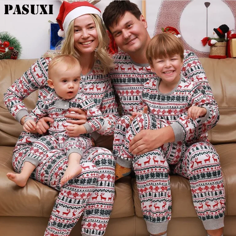 Family-Christmas-Pajamas-Set-Fashion-Print-Father-Mother-Kids-Family-Matching-Clothes-Outfits-Family-Sleepwear