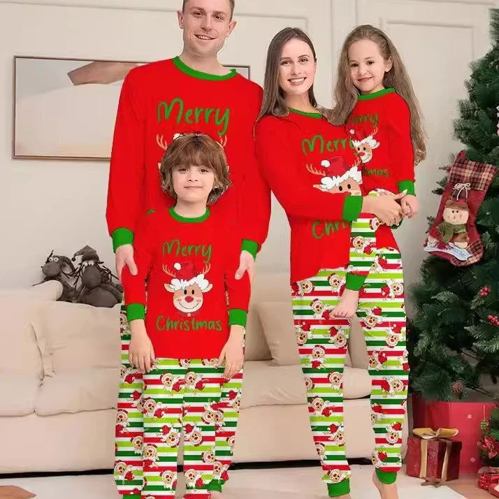 Family-Christmas-Pajamas-Stock-Long-Sleeve-Lounge-Set-Family-Clothing-Sets-Christmas-Family-Pajamas-3XL-4XL-Pjs