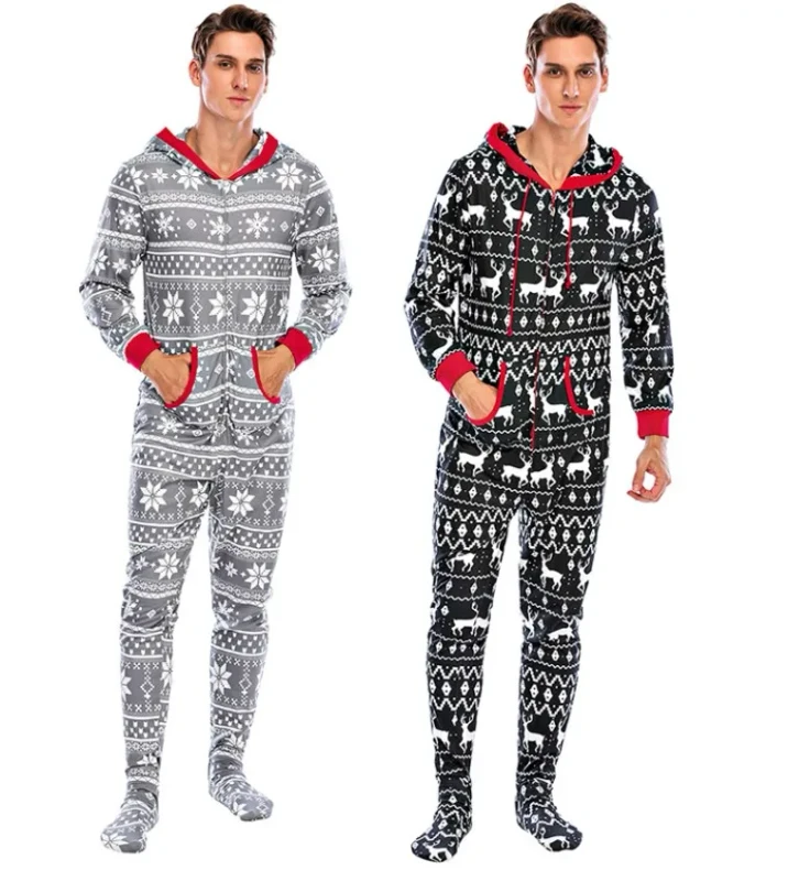 Family-Matching-Christmas-Pajamas-Set-Holiday-Santa-Claus-Sleepwear-Cotton-PJS-Set-for-Couples-and-Kids