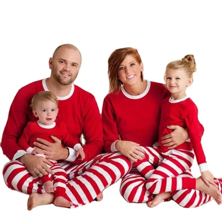 Family-Matching-Christmas-Pajamas-for-Kids-and-Adult-Striped-Christmas-Pajamas