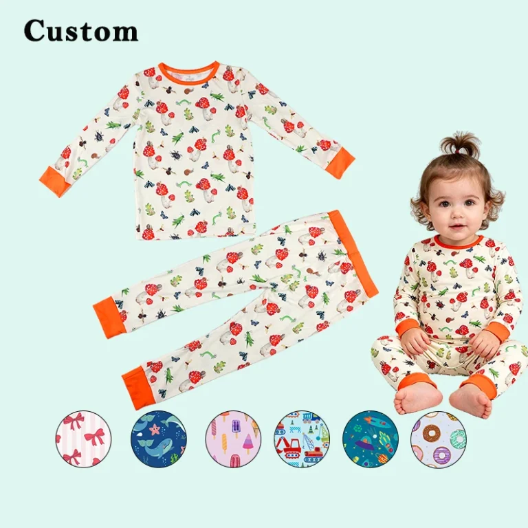 Fashion-Design-Sleepie-Custom-Print-Baby-Pajamas-Zipper-Onesie-Baby-Romper-New-Born-2-Pieces-Baby-Bamboo-Pajamas