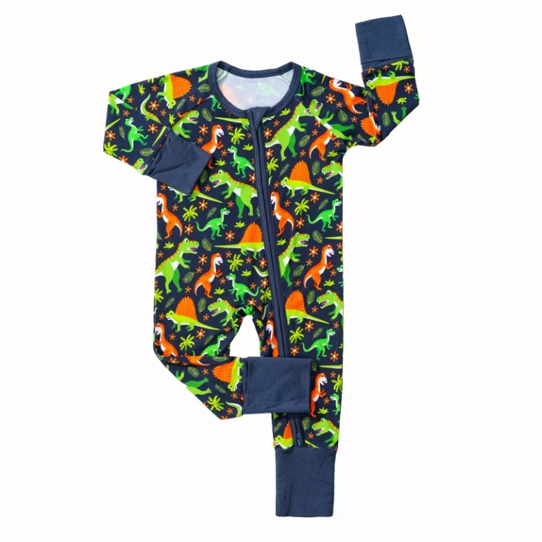Fast-Delivery-Bamboo-Toddler-Sleepwear-Pajamas-Long-Sleeve-Infant-Custom-Print-and-Color-Baby-Romper-Pajamas-for-Newborns