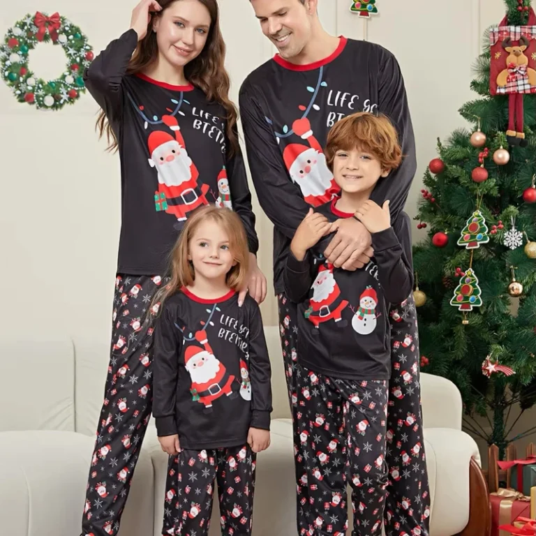 Fast-Shipping-Matching-Family-Christmas-Pajama-Set-Pajama-Sets-Sublimation-Printing-Pajamas