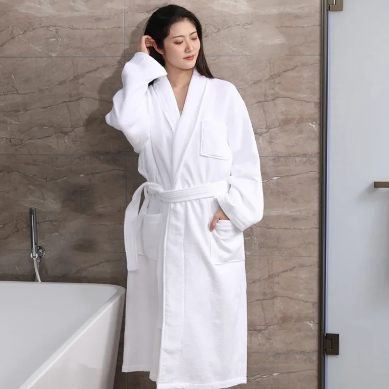 Five-star-Hotel-Bathrobes-Cotton-Waffle-Double-Layer-Solid-Summer-Spring-Autumn-Winter-Thickened-Spa-Homestay