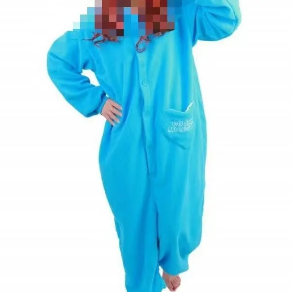 Flannel Cartoon Animal Cute One Piece Pajamas Adult Home Wear Parent child Jumpsuit Winter New Nightgown