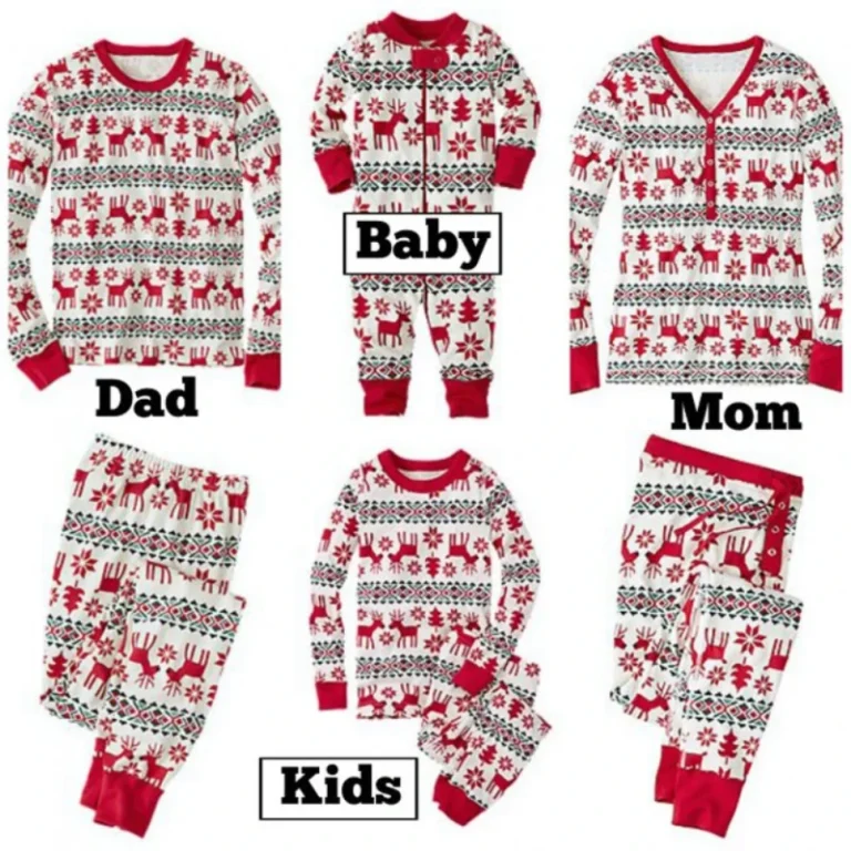 Floral-Print-Family-Christmas-Pajamas-Set-Plus-Size-Women-Homewear-Cotton-Ladies-Sleepwear-Set-for-Kids