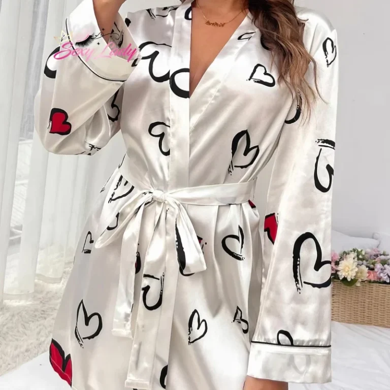 Free-Logo-Design-Luxury-Satin-Robe-Fashion-Womens-Pajamas-Nightgown-Dress-Customized-ODM-Supply-for-Spring-Season