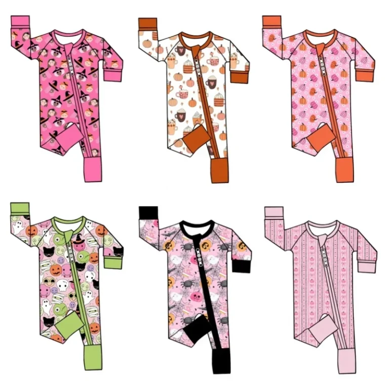 Halloween-Toddler-Baby-Romper-with-Pumpkin-Print-95-Bamboo-5-Spandex-Cute-Kids-Long-Sleeve-Zippy-Pajamas-Custom-Printing