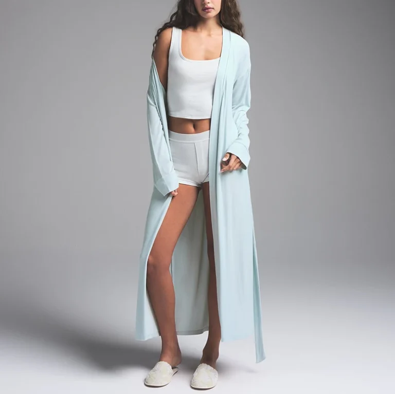 High-Quality-100-Cotton-Womens-Robes-Elegant-Woven-Sleepwear-Breathable-Solid-Color-Custom-Logo-Printing-for-Autumn-Winter