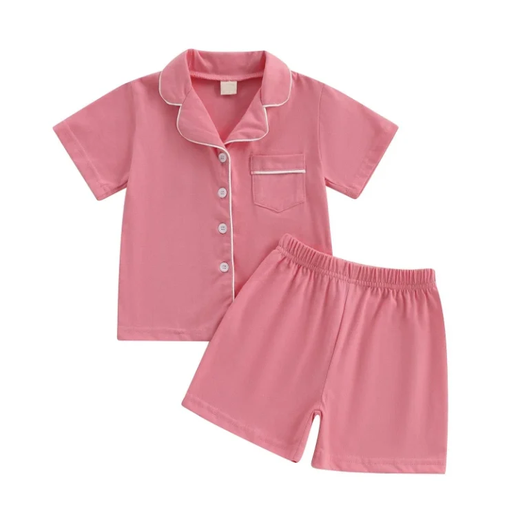 High-Quality-Bamboo-Spandex-Baby-Pajama-Sets-2pcs-Short-Sleeve-and-Pants-Children-Nightwear-Sleeper-Clothes-Kids-Pyjama-Sets