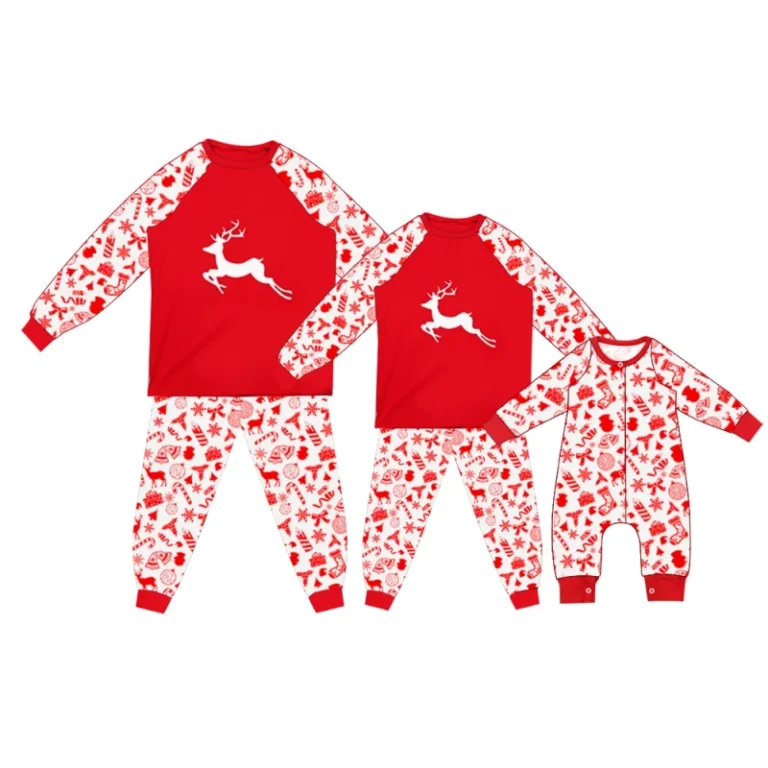High-Quality-Christmas-Family-Matching-Pajamas-with-Bamboo-Fiber-for-Adults-Kids-and-Babies