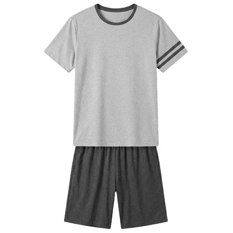 High Quality Control Summer Soft Breathable Pajama Short Set for Men