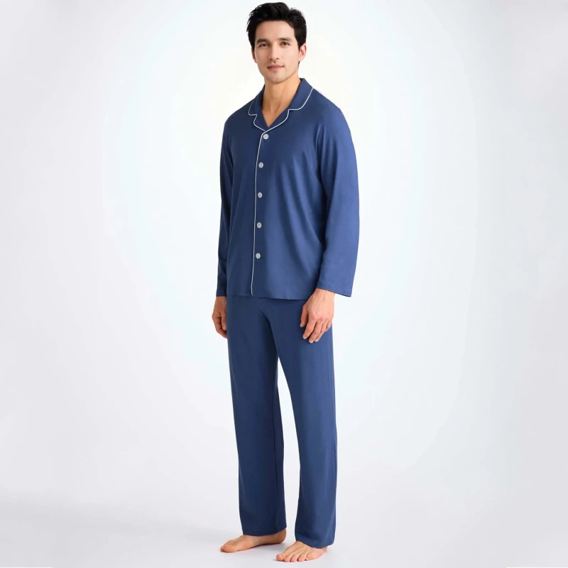 High Quality Cotton Velour Sleepwear Pajamas Shorts Set for Men OEM Logo Multi Color Men's Satin Pajama Sets