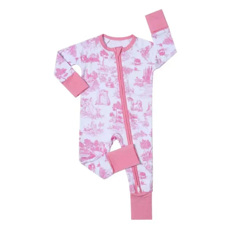 High-Quality-Custom-Print-Bamboo-Fiber-Baby-Zippy-Toddles-One-Piece-Pajamas-Breathable-Long-Sleeve-Rompers-for-Baby